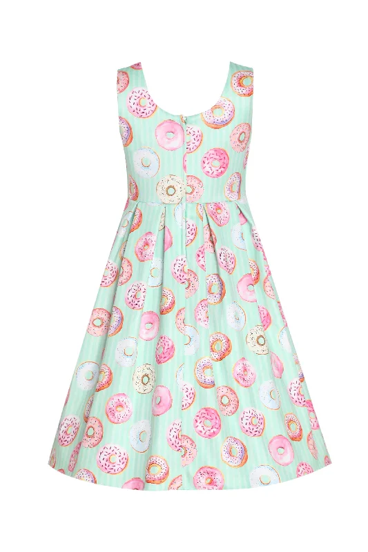 Kids Amanda Donut Green Swing Dress