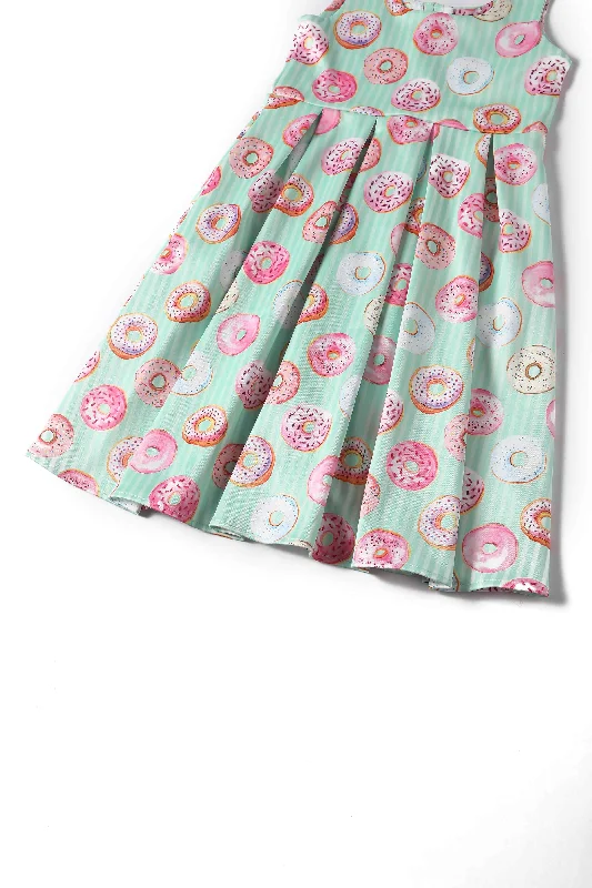 Kids Amanda Donut Green Swing Dress