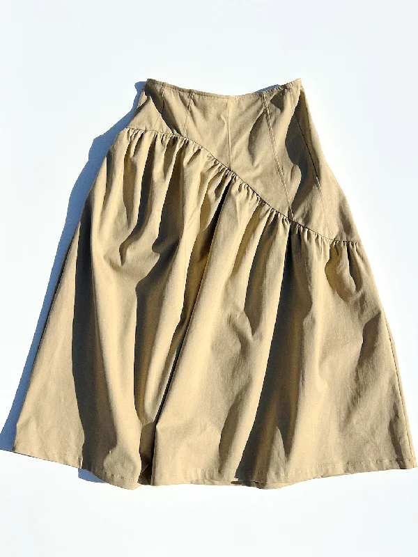 Maeve Midi Skirt - Toast Twill