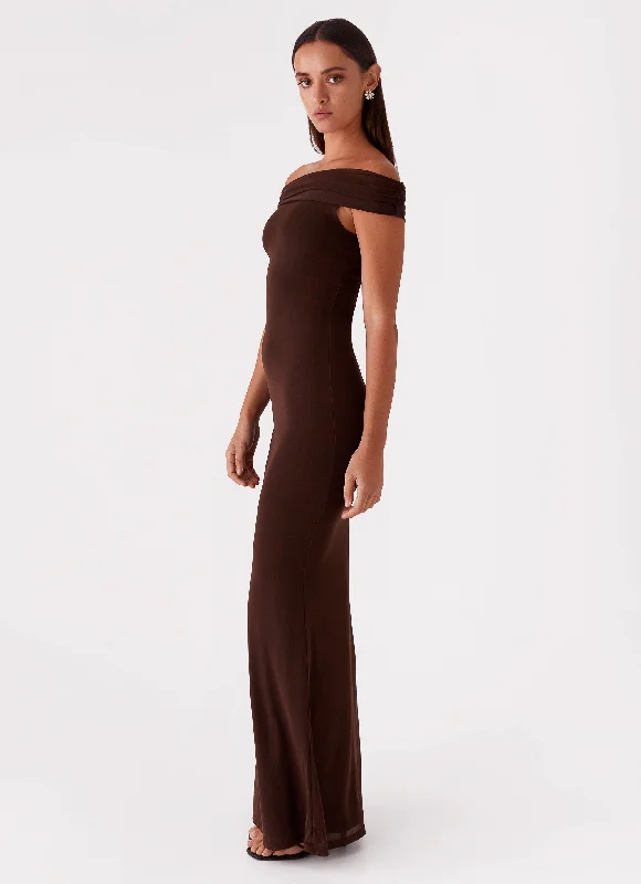 Marilyn Maxi Dress - Chocolate