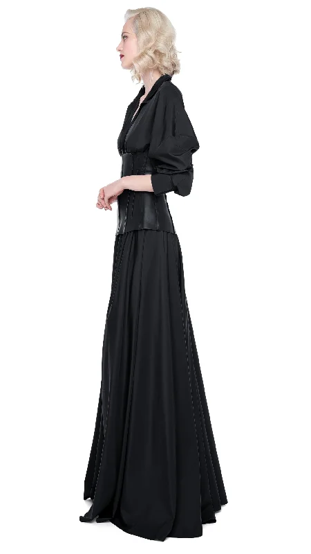 SUPER OS BF NK SHIRT FLARED GOWN