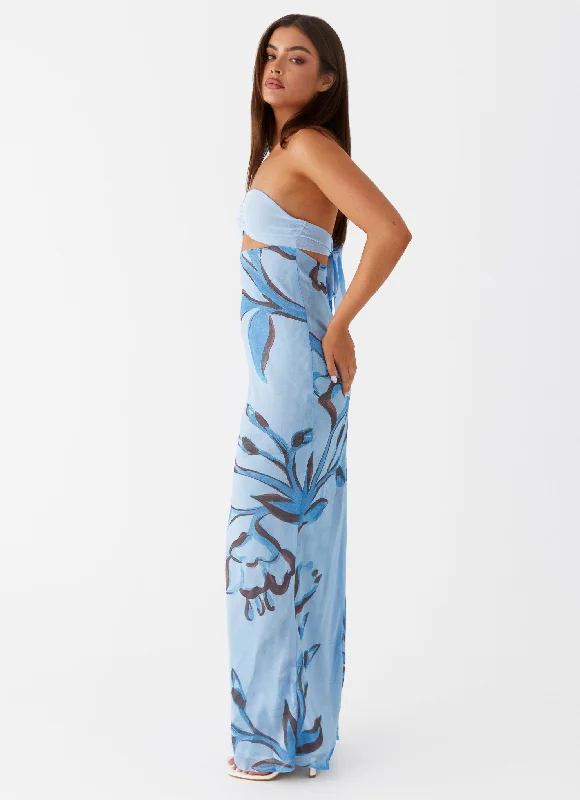 Tropicana Maxi Dress - Blue Floral