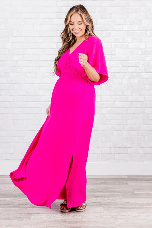 Feeling Good Maxi Dress, Hot Pink