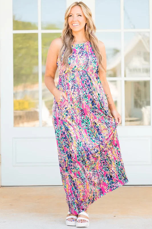 Love On The Weekend Maxi Dress, Fuchsia