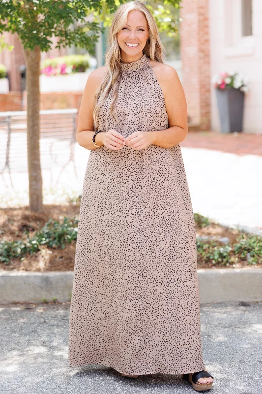 Meeting The Parents Maxi Dress, Taupe