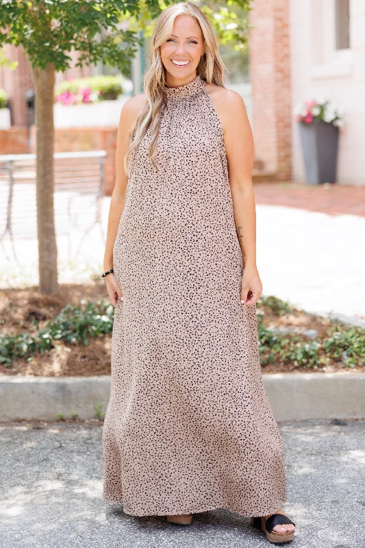 Meeting The Parents Maxi Dress, Taupe