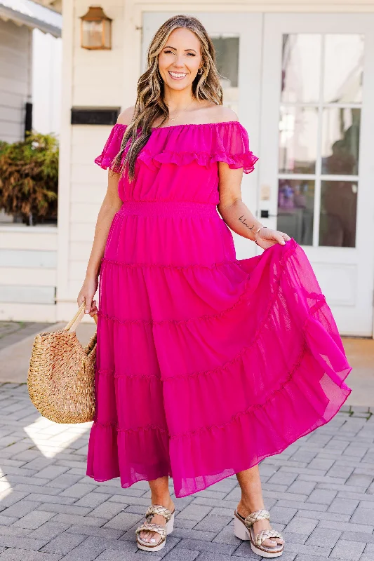 Rare Feeling Dress, Fuchsia