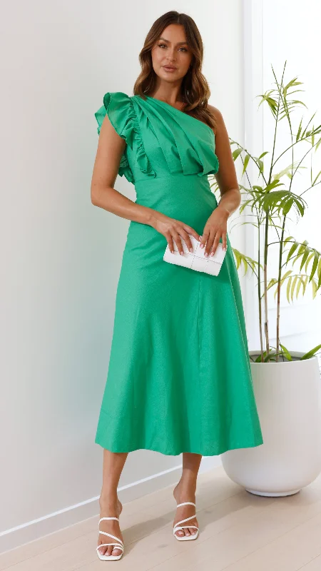 Stassie Midi Dress - Green