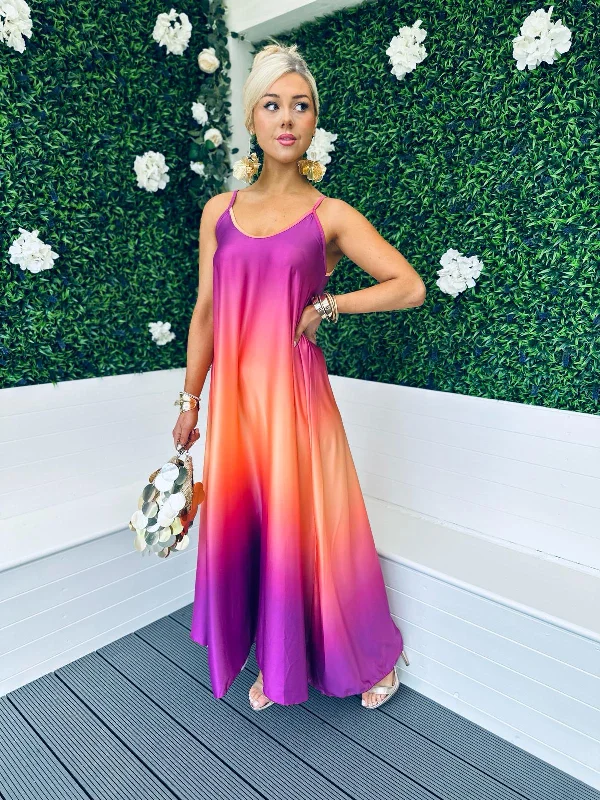 Summer Slinky Maxi Dress Ombre