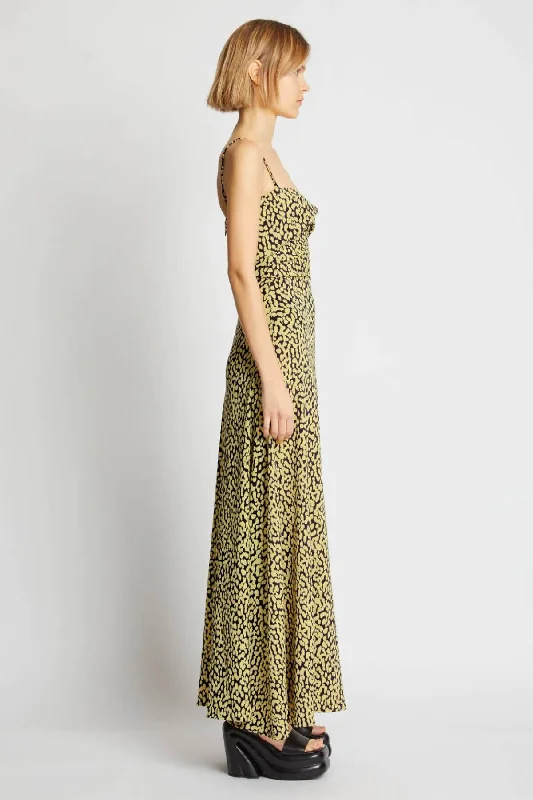 Proenza Schouler Printed Leopard Tank Dress - Butter Multi