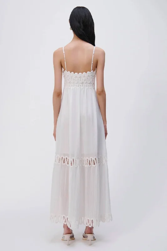 Simkhai Salana Crochet Maxi Dress - White