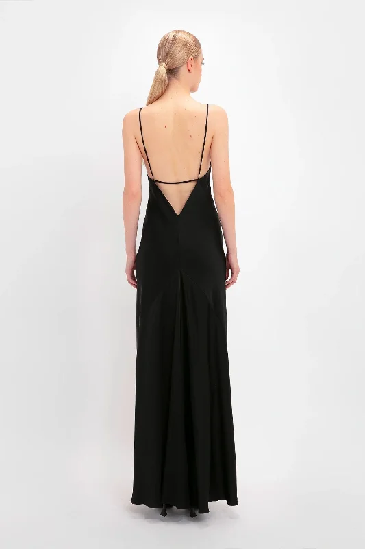 Victoria Beckham Floor Length Cami Dress - Black