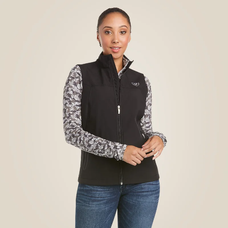 10020762 Ariat Women's New Team Softshell Vest Black