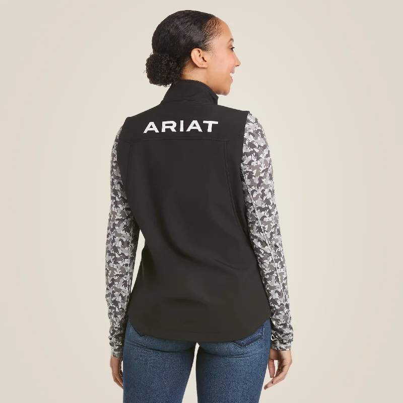 10020762 Ariat Women's New Team Softshell Vest Black