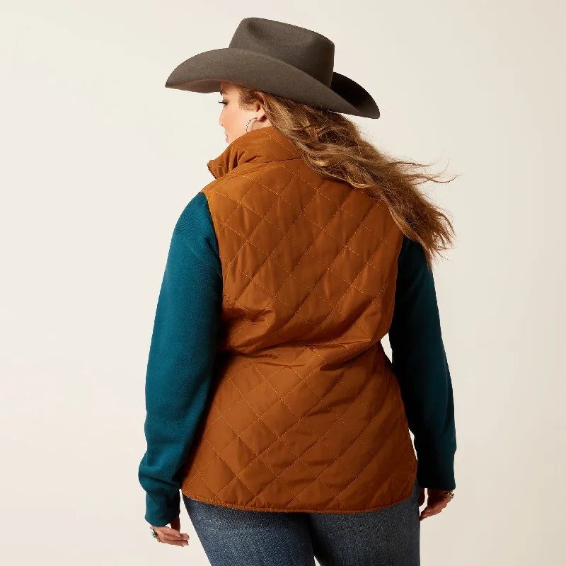 10046059 Ariat Women's Dilon Chimayo Vest Chestnut Horse