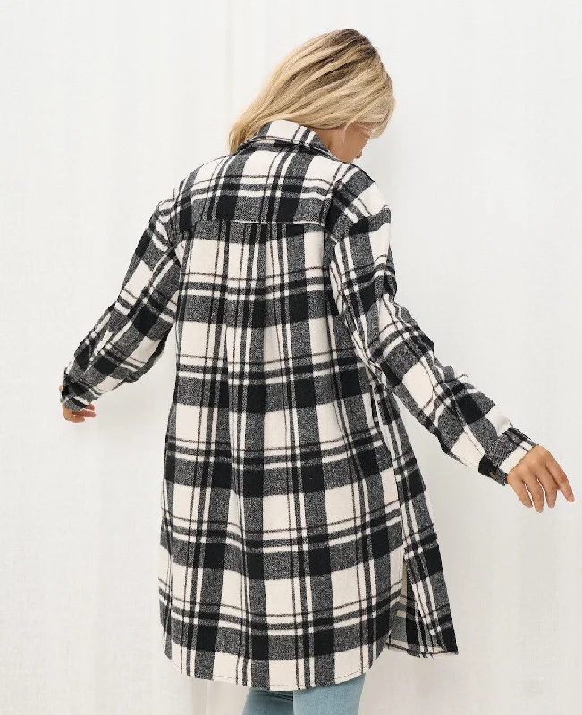 207722-2 Plaid Black & White Jacket