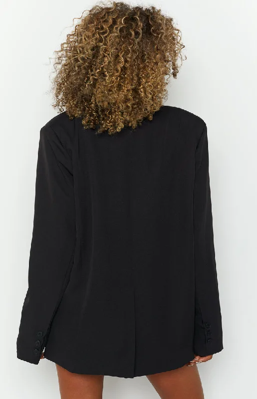 Allure Black Oversized Blazer