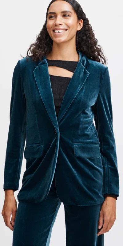 B. Young Velvet Blazer, teal