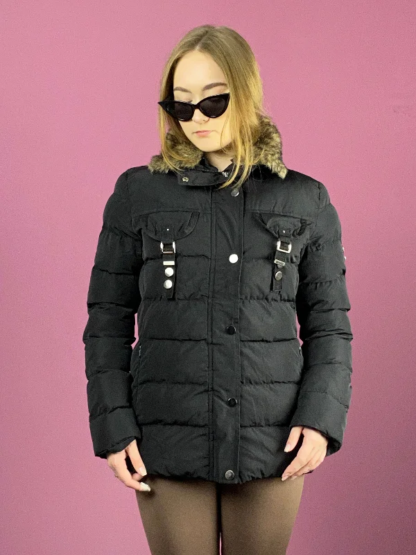 Belstaff Vintage Women's Puffer Jacket - M Black Nylon