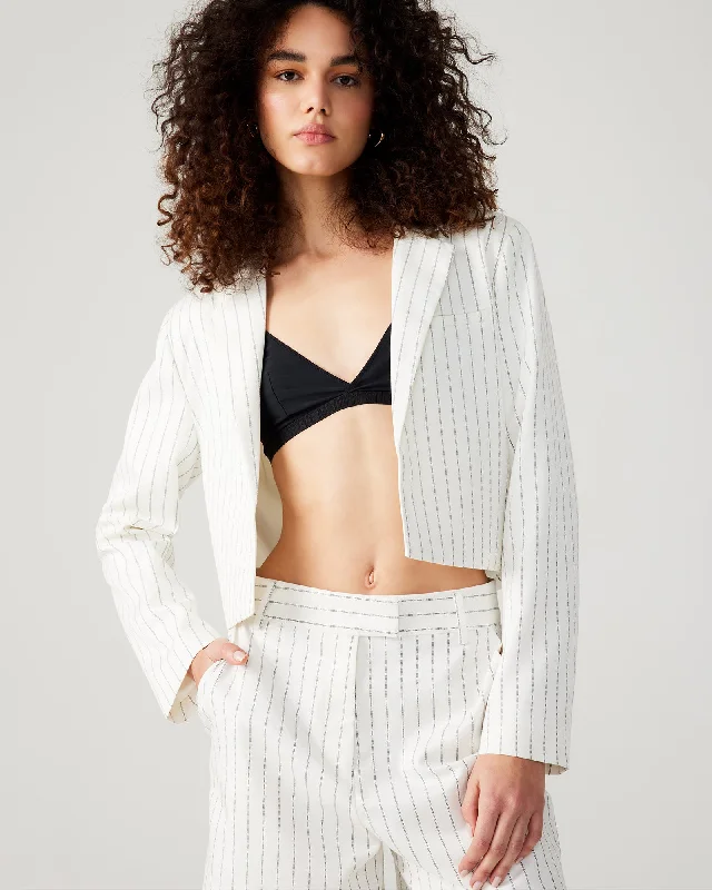 RUPI CROPPED BLAZER WHITE/BLACK