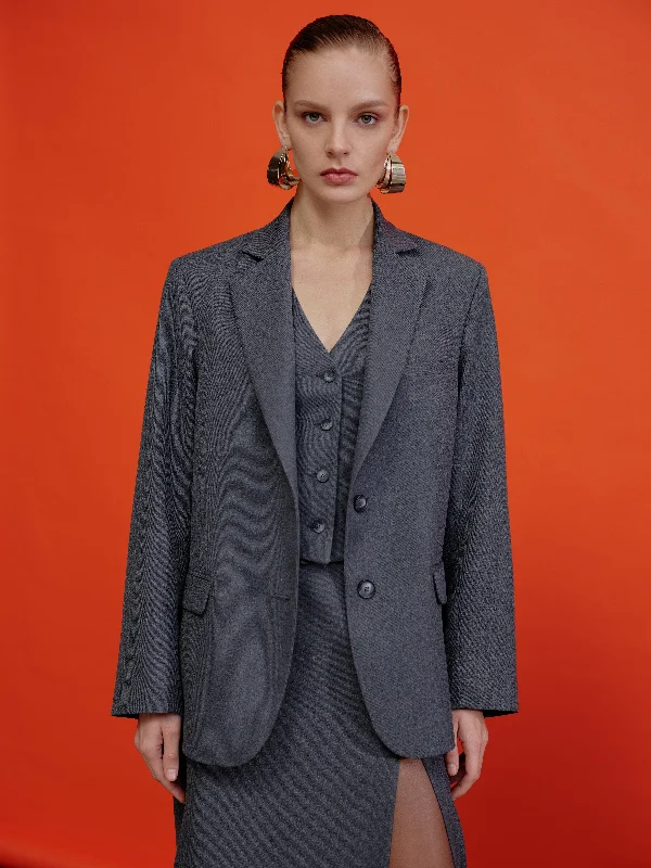 Boxy Blazer in Grey