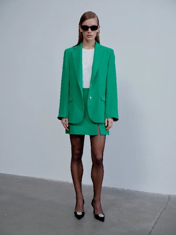 Boxy Blazer in Vert de Noel