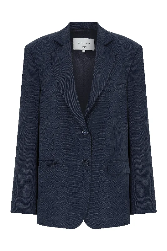 Boxy Navy Blue Oversize Jacket