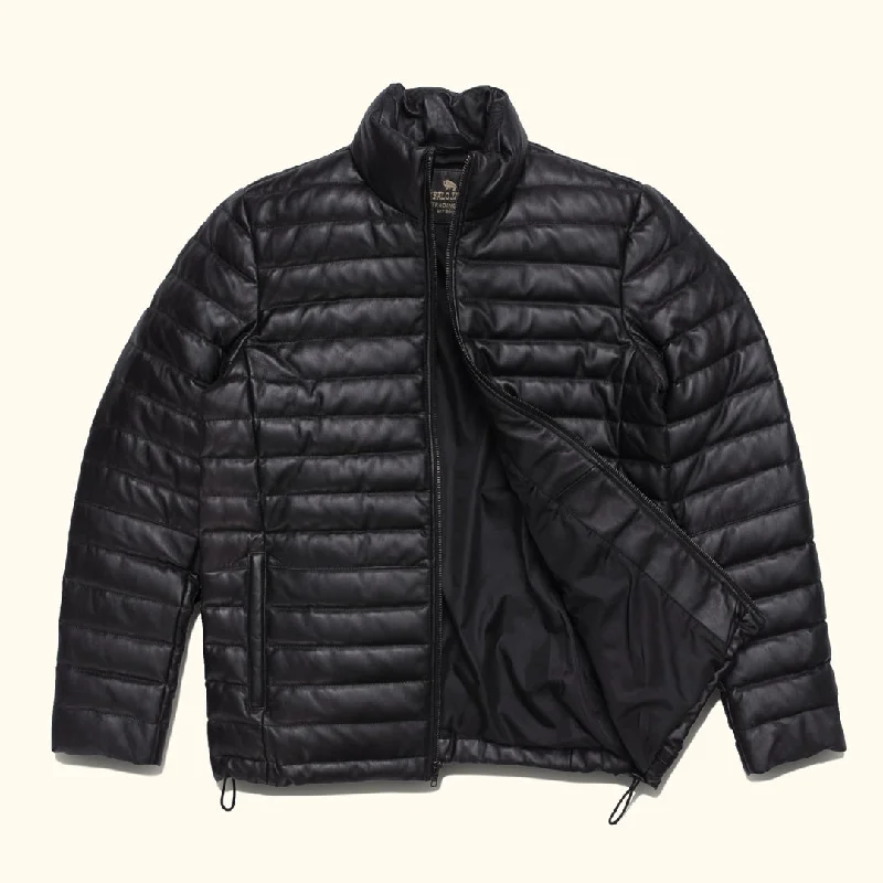 Bridger Leather Down Jacket | Black