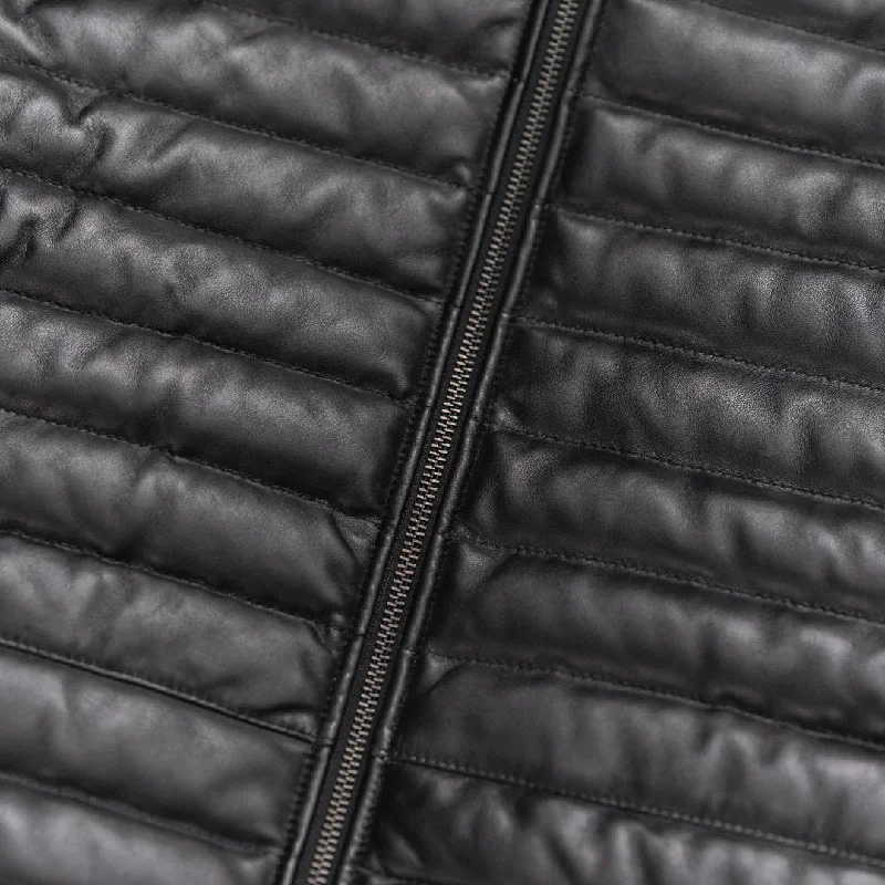 Bridger Leather Down Jacket | Black