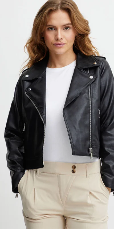 B.Young Faux Leather Biker Jacket