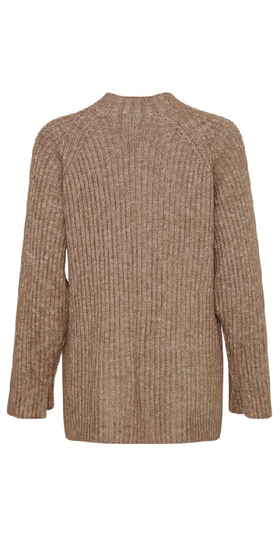 B.Young Neutral Ribbed Pullover