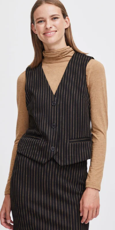 B.Young Pinstripe Ponte Vest