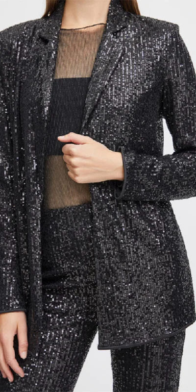 B.Young Sequin Blazer, black