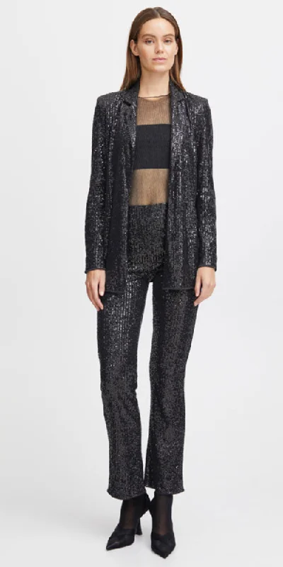 B.Young Sequin Blazer, black