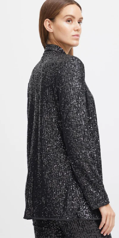 B.Young Sequin Blazer, black