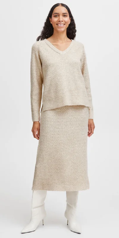 B.Young Textured Pullover, birch