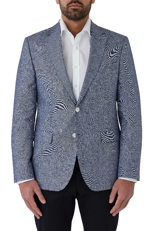 Cambridge - Hawthorn Jacket - Blue/Cream