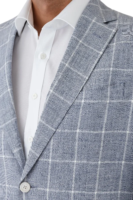 Cambridge- Hawthorn Jacket - Light Blue Check