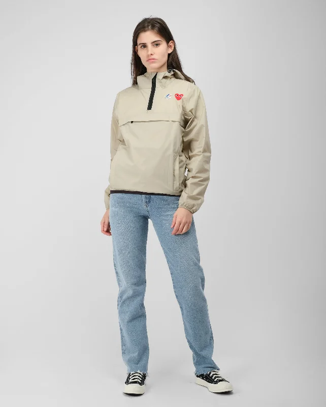 J502 K-WAY JACKET HALF ZIP / BEIGE