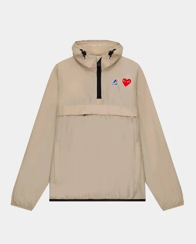 J502 K-WAY JACKET HALF ZIP / BEIGE