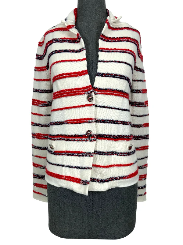 CHANEL 20S Striped Cashmere Jacket Size S