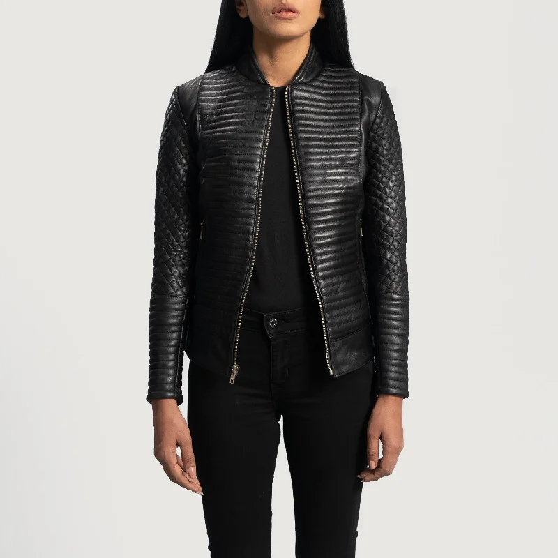 Cityscape Black Leather Biker Jacket