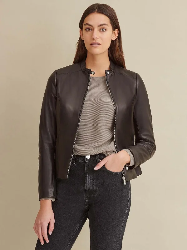 Classic Scuba Leather Jacket For Womens