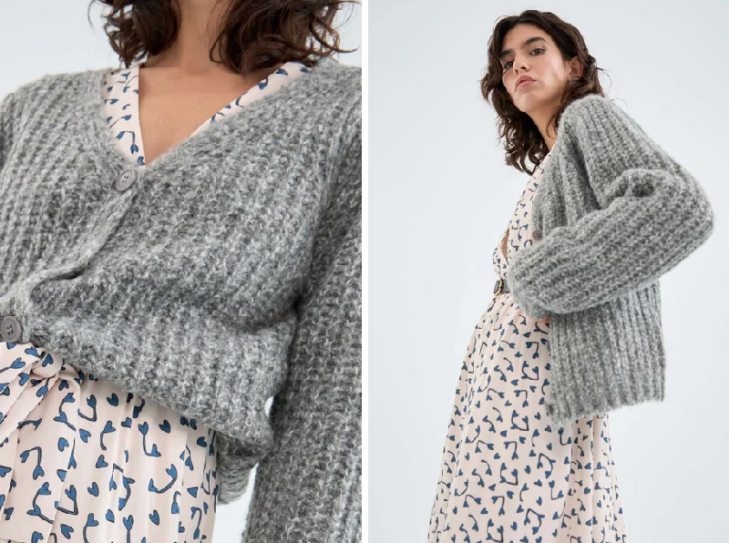 Cozy Granny Grey Cardigan