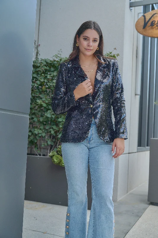 Fashionable Sequin Blazer