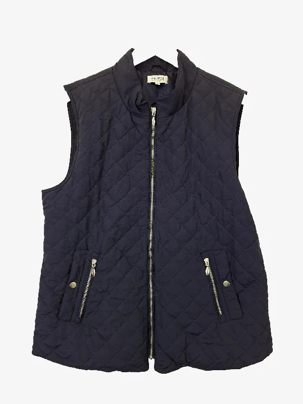 Goondiwindi Cotton Cosy Quilted Navy Vest Size 16