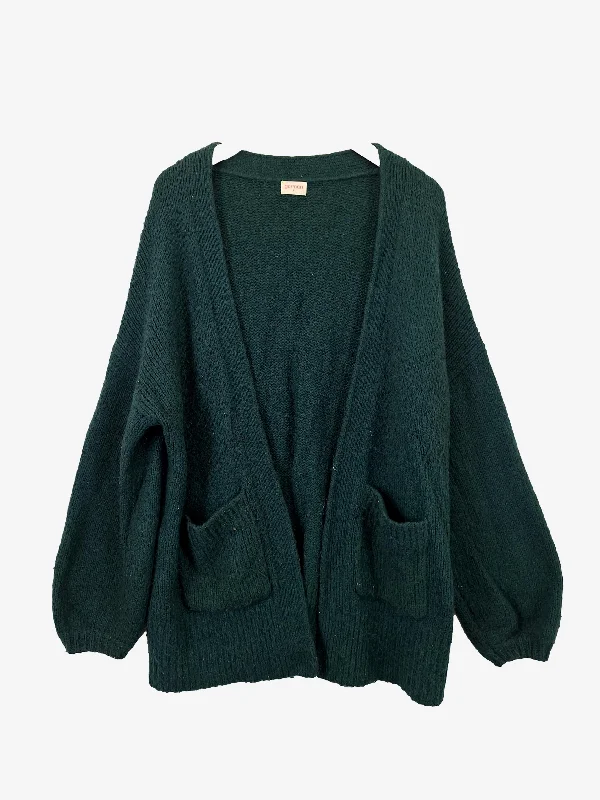 Gorman Slouchy Bottle Green Oversized Cardigan Size L