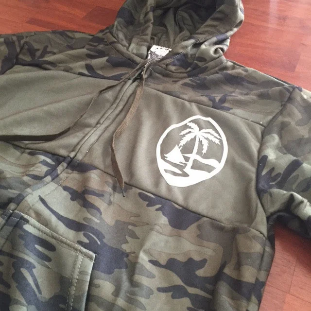 Guam Palm Camo Mens Track Jackets