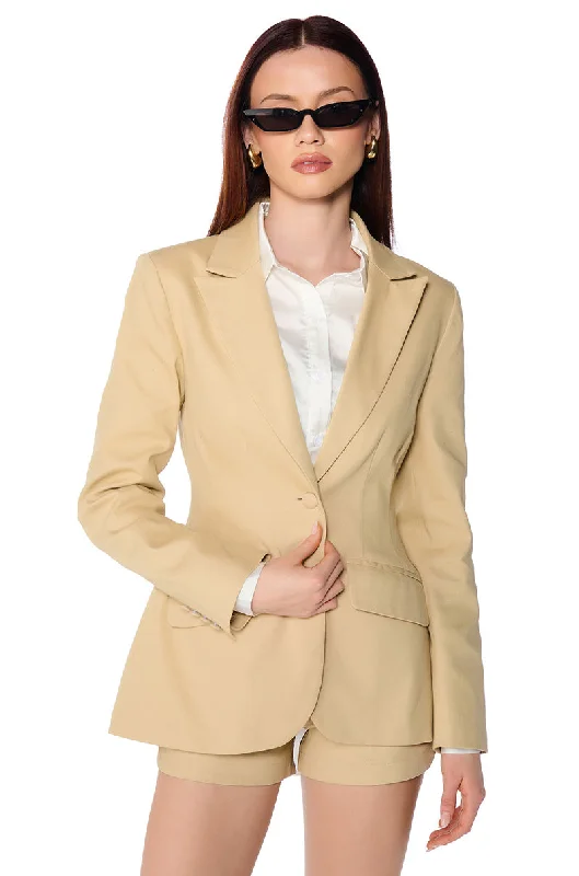 HANSEL KHAKI FITTED BLAZER