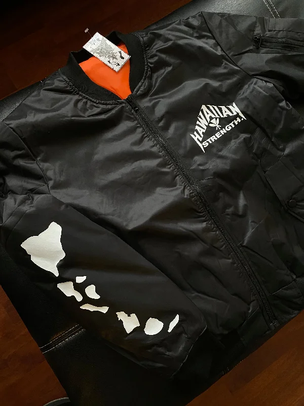 Hawaii Strength Island Sleeves Bomber Jacket